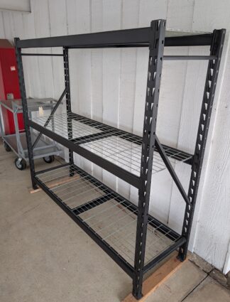 Black 6'x2'x6'H 3-Shelf Wire Shelving Units - Used