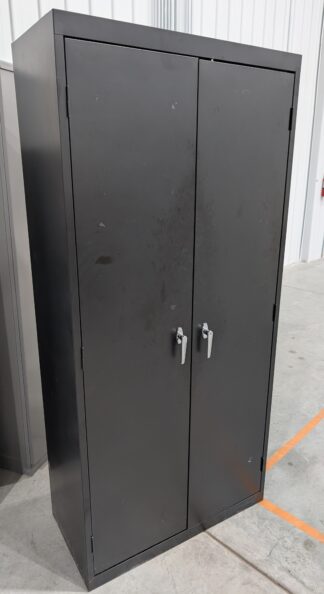 Black 3'x18"x78"H 2-Door Storage Cabinet - Used