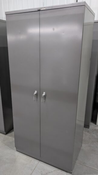 Grey 3'x2'x78"H 2-Door Storage Cabinet - Used