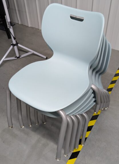 HON Light Blue Educational Stack Chairs - Used - Image 2