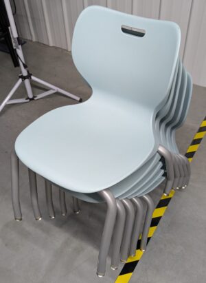 Alternative view of HON Light Blue Educational Stack Chairs - Used