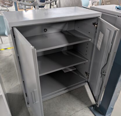 Allsteel Grey 3'x18"x39"H Storage Cabinet - Used - Image 2