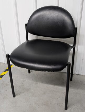 Black Vinyl Padded Stack Chairs - Used