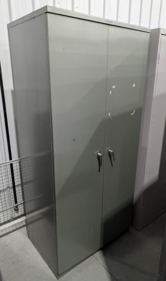 Steelcase Green 3'x2'x78"H 2-Door Storage Cabinet w/ 2 Shelves - Used