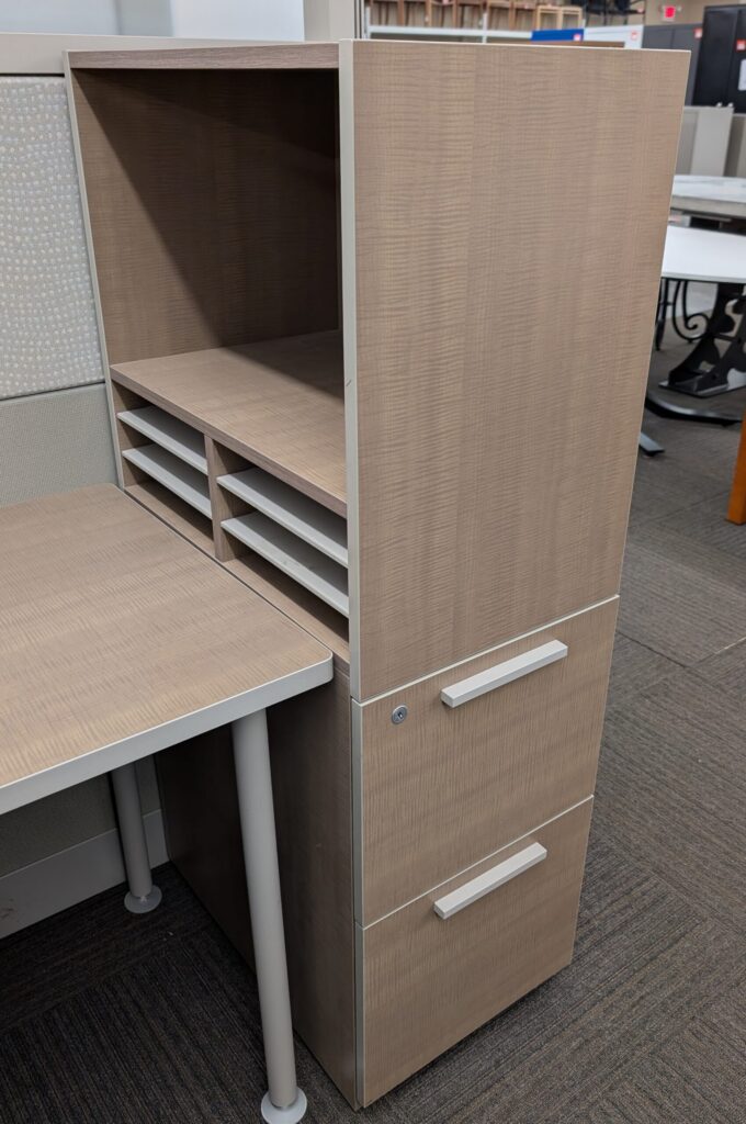 Teknion Earth-Tone 15.5"x24"x51"H Combo Storage Tower - Used