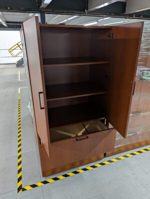 Alternative view of Cherry 3'x2'x6'H Lateral Storage Multi-File Cabinet - Used