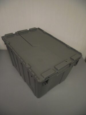 Pallet of 100 / ORBIS® Flipak® FP182C Gray Plastic Distribution Container 21-13/16"L x 15-3/16"W x 12-7/8"H - New Surplus