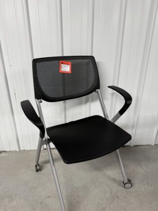 Allsteel Seek Black Mesh Back Mobile Nesting Chair - Used