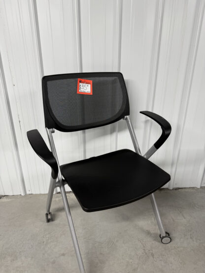 Allsteel Seek Black Mesh Back Mobile Nesting Chair - Used