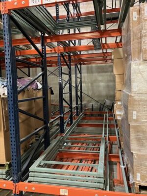 Alternative view of Interlake Mecalux 24'-0" Tall 5-Deep Push-Back Rack - Excellent Used