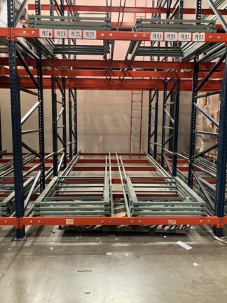 Interlake Mecalux 24'-0" Tall 5-Deep Push-Back Rack - Excellent Used