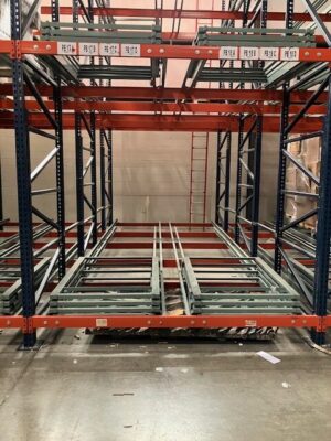 Interlake Mecalux 24'-0" Tall 5-Deep Push-Back Rack - Excellent Used