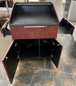 Alternative view of Mahogany A/V Podium w/ Storage - Used