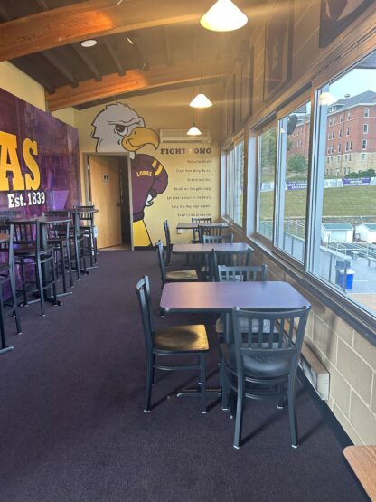 Custom Purple Tables, Chairs & Stools for Loras College in Dubuque - Image 4