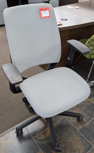 Steelcase Amia Light Grey Fabric Task Chair - Used