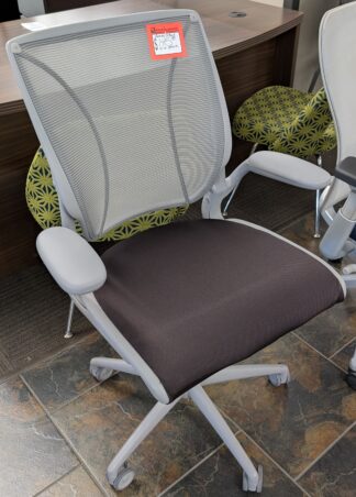 Humanscale Black Fabric Grey Mesh Office Chair - Used