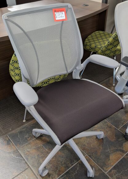 Humanscale Black Fabric Grey Mesh Office Chair - Used