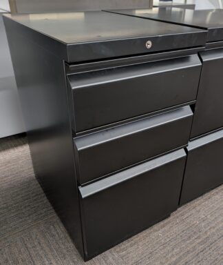 Hon Black 15"x23"x28" Box/Box/File Mobile Drawer Pedestal - Used