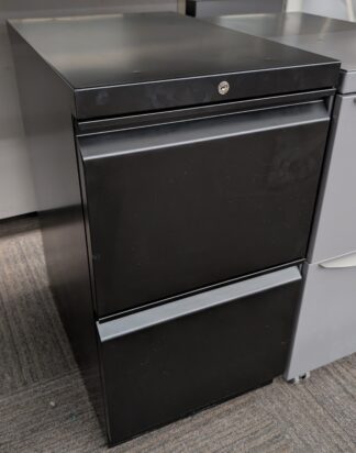 Hon Black 15"x23"x28" File/File Mobile Drawer Pedestal - Used