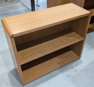 HON Oak Laminate 3'x13"x30"H 2-Shelf Bookcase - Used