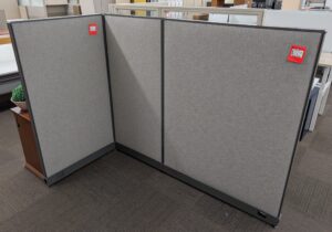 Alternative view of Haworth UniGroup Grey Fabric 30"x65"H Panels - Used