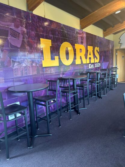Custom Purple Tables, Chairs & Stools for Loras College in Dubuque - Image 3