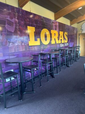 Custom Purple Tables, Chairs & Stools for Loras College in Dubuque - Image 3