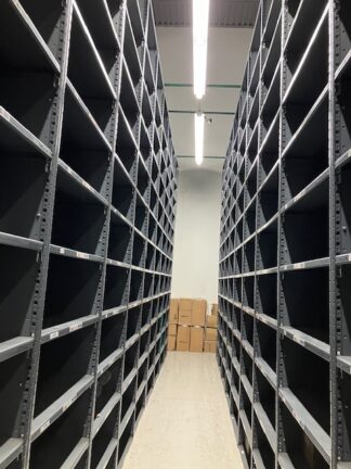 Triboro Brand 18"x36" (15'-1" Tall) Closed Shelving w/13 Shelves - Used