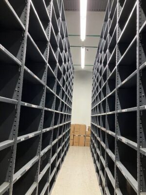 Triboro Brand 18"x36" (14'-1" Tall) Closed Shelving w/13 Shelves - Used