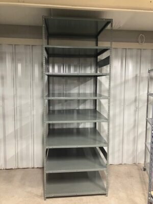 36"X36" (8'-3" Tall) Steel Shelving w/8 Shelves - Used - Image 3