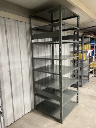 36"X36" (8'-3" Tall) Steel Shelving w/8 Shelves - Used