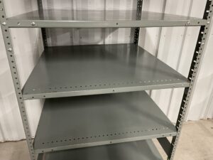 36"X36" (8'-3" Tall) Steel Shelving w/8 Shelves - Used - Image 7