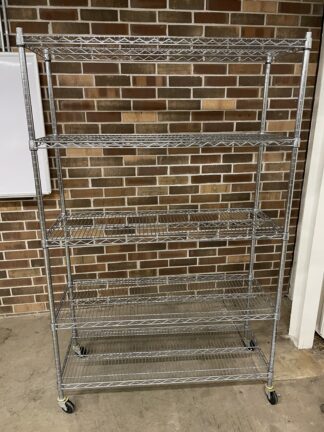 18"x48"x72" (tall) Wire 5-Shelf Carts - Used