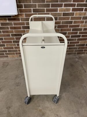 HON 18"x37"x42" Double-Sided Bookshelf Carts Repainted Putty - Used - Image 3