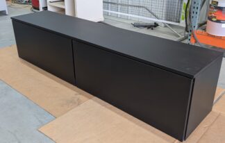 Black 6' Wall-Mounted Steel Hutch - Used