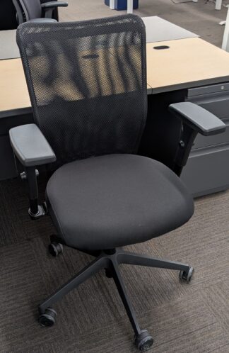 Allseating Inertia Black Fabric Mesh Back Task Chair - Used