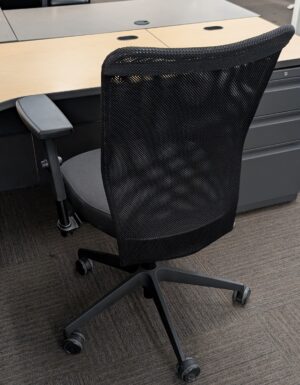 Alternative view of Allseating Inertia Black Fabric Mesh Back Task Chair - Used