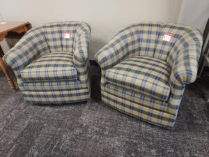 Vanguard Rocking & Swivel Plaid Soft Seating - New Surplus - Image 4