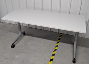 Steelcase Akira White/Silver 5'x2' Mobile Nesting Tables - Used