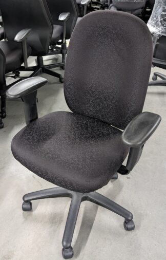Dark Brown Pattern Fabric Office Chair - Used