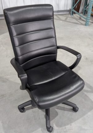 Eurotech "Manchester" High Back Black Leather Executive Chair - Used