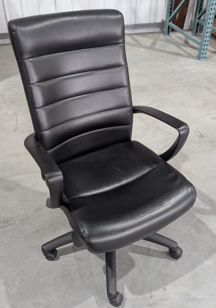 Eurotech "Manchester" High Back Black Leather Executive Chair - Used