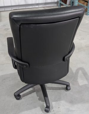 Alternative view of Eurotech "Manchester" High Back Black Leather Executive Chair - Used