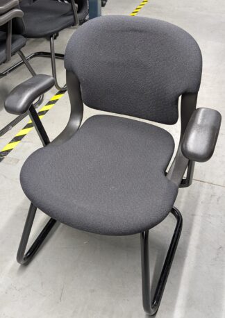 Herman Miller "Equa" Cantilever Base Fabric Side Chairs w/ Shell Back - Used