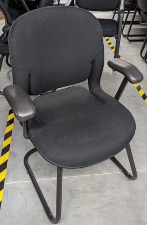 Herman Miller "Equa" Cantilever Base Fabric Side Chairs w/ Fabric Back - Used
