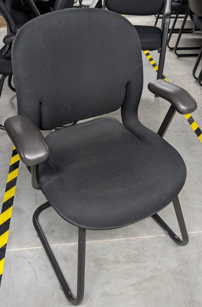 Herman Miller "Equa" Cantilever Base Fabric Side Chairs w/ Fabric Back - Used