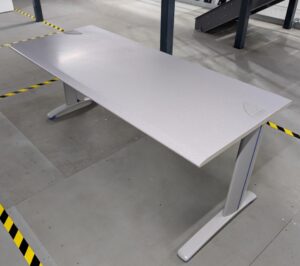 Grey / Blue 6'x30" Computer Table - Used