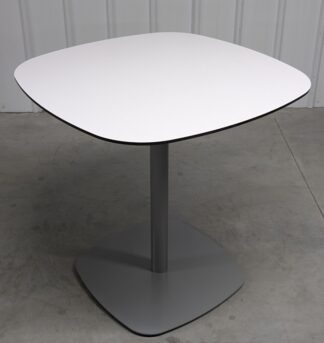 Steelcase 30" Soft Edge White/Silver Cafe Tables - Used