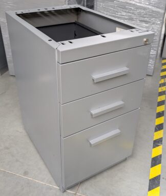 Silver 15"x22"x27"H Unfinished Top Box/Box/File Drawer Pedestal - Used