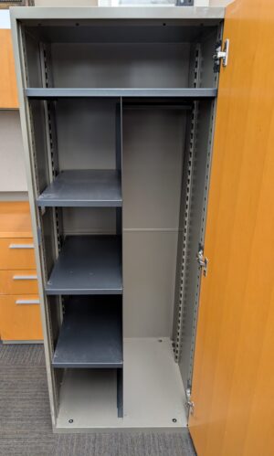 Alternative view of Harvest Cherry 24"x24"x63"H Wardrobe Combo Cabinet - Used